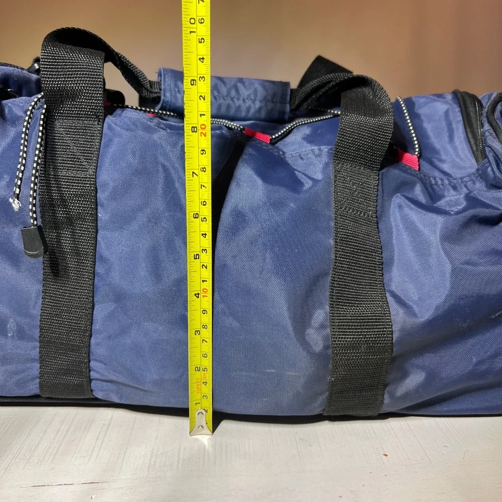 Vtg Disney Mickey Mouse American Flag Duffle Bag Travel Gym Blue Black Fan Giftt